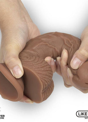 Dildo Dual Layer Silicone 8.25 Brown
