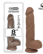 Dildo Dual Layer Silicone 8.25 Brown
