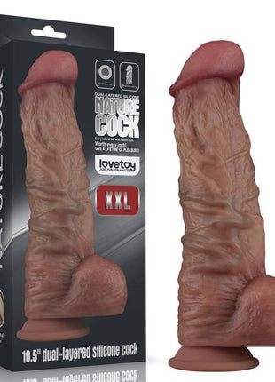 Dildo Dual Layered XXL 10.5 Black
