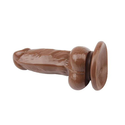Dildo Jumbo Jack 6 Vibrating Dildo-Brown