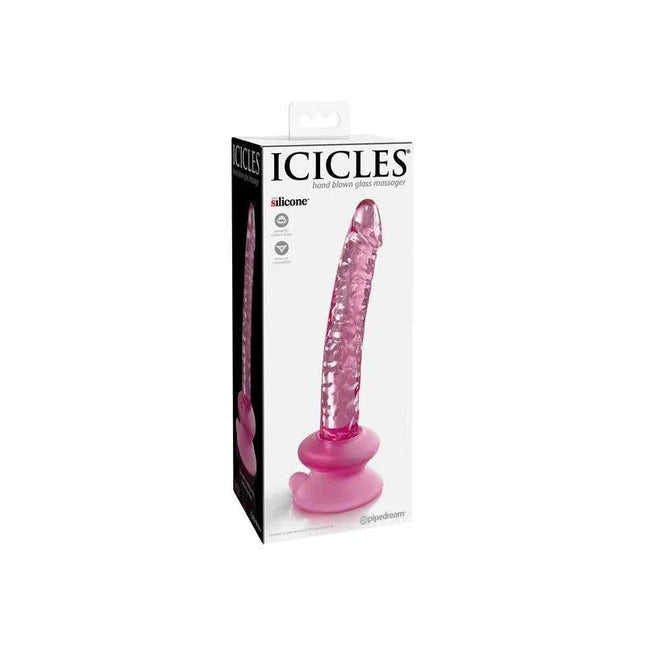 Elegant glass dildo No.86 with smooth curved design for ultimate pleasure and temperature play