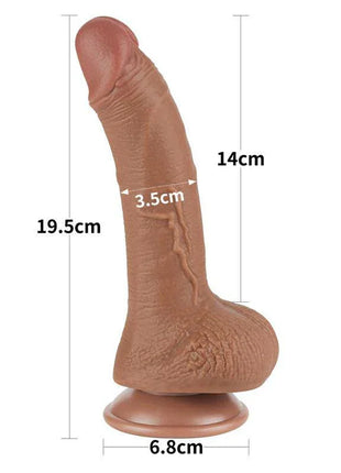 Dildo Sliding Skin 7.5 Brown