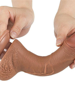 Dildo Sliding Skin 7.5 Brown