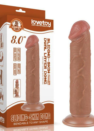 Dildo Sliding Skin 8 Brown