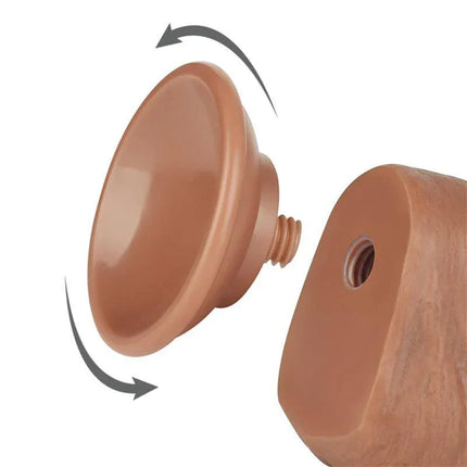 Realisitic Dildo Sliding Skin 8 Brown