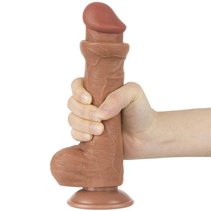 Realisitic Dildo Sliding Skin 8 Brown