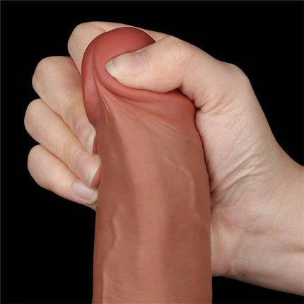 Dildo Sliding Skin 8.5in Brown