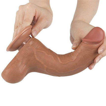 Dildo Sliding Skin 8.5in Brown