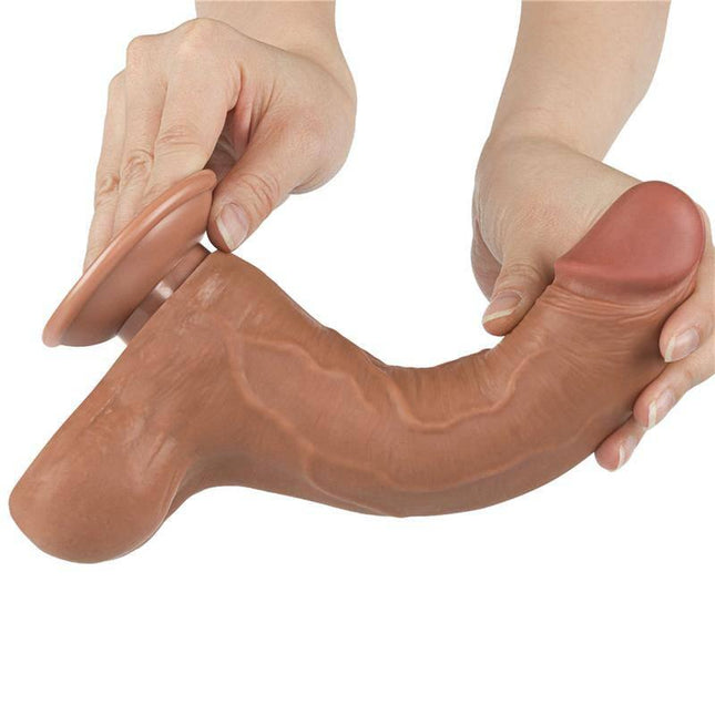 Dildo Sliding Skin 8.5in Brown