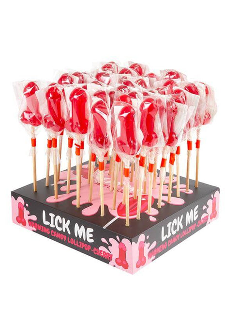 Display Cherry Lollipops Spicy Warming Effect 40 pcs