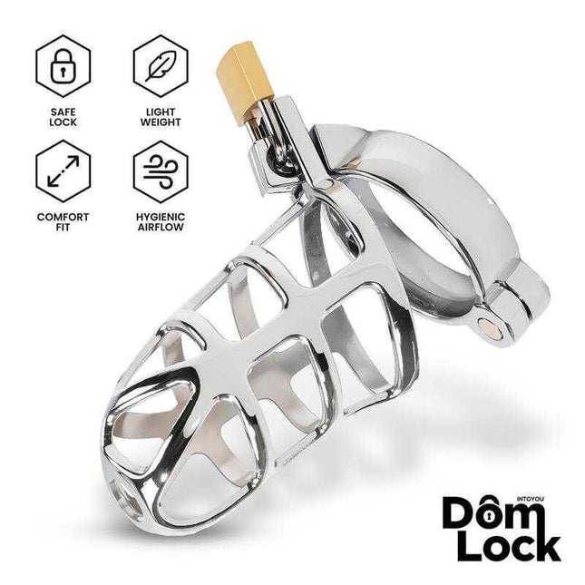 Domlock Chastity Cage Size M for Dominance Play
