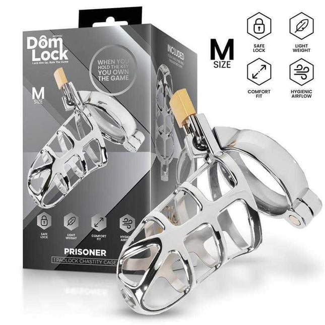 Domlock Chastity Cage Size M for Dominance Play