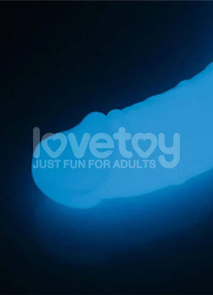 Double dildo Lumino Blue Light 18.5