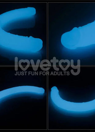 Double dildo Lumino Blue Light 18.5