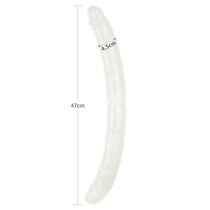 Double dildo Lumino Blue Light 18.5