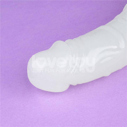 Double dildo Lumino Blue Light 18.5