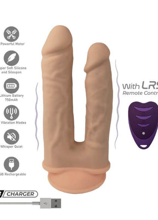 Double Penetrant Dildo 2 Motors 10 Remote Control