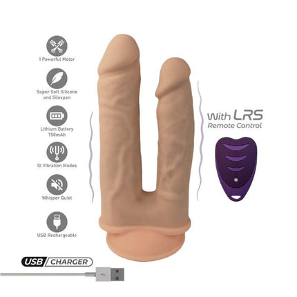 Double Penetrant Dildo 2 Motors 10 Remote Control