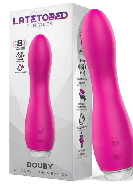 Douby Vibe Silicone Pink ergonomic waterproof personal massager