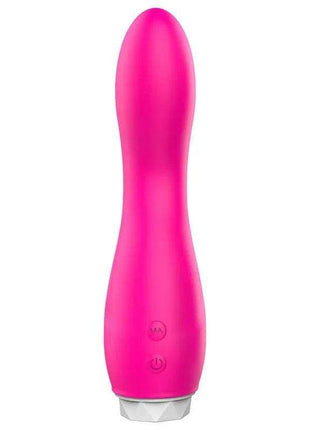 Douby Vibe Silicone Pink vibrator in bright pink silicone, with a tapered ergonomic body and two visible control buttons