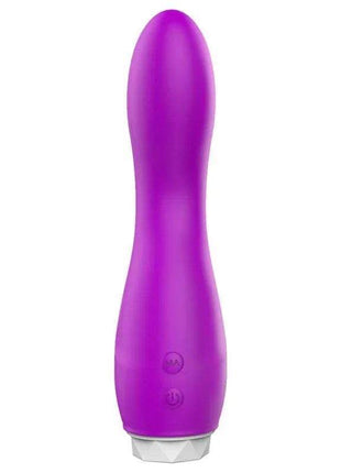 Douby Vibe Silicone Purple vibrator in smooth purple silicone with a tapered ergonomic body and two control buttons.
