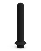 Black silicone douche adapter with 7 holes for gentle, even spray cleaning