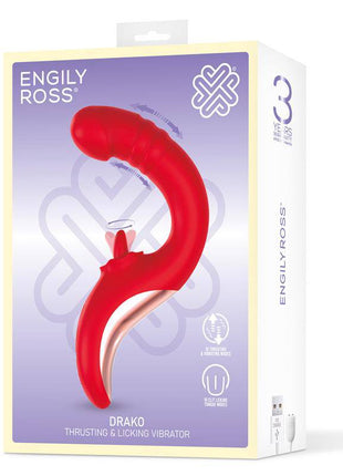 Drako Vibe Vibrator with Thrusting and Licking Tongue 360º