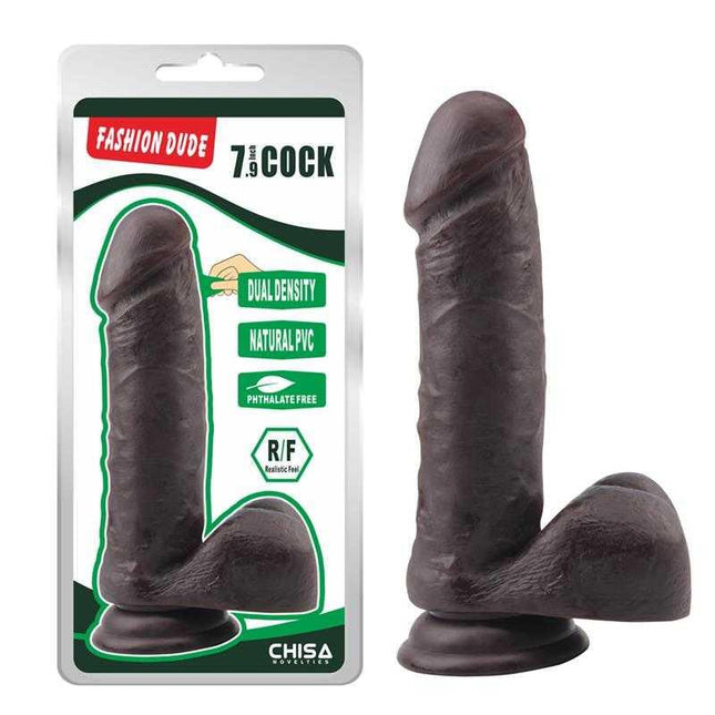 Dual Density Realistic Dildo 7.9 Brown