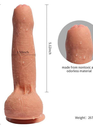 Dual Layer Silicone Dildo Azazel 18 cm with realistic texture and ergonomic design for enhanced pleasure