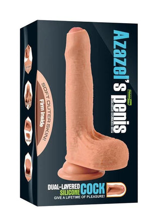 Dual Layer Silicone Dildo Azazel 18 cm with realistic feel and ergonomic design