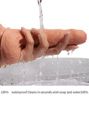 Dual Layer Silicone Dildo Azazel 18 cm with realistic texture and ergonomic design for enhanced pleasure