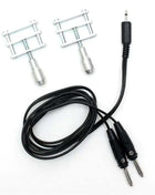 Two electro shock clamps with cables and 2.5 mm jack for Rimba Power Box devices