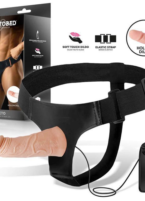 Eleto Detachable Strap-On with Hollow Dildo, Vibration and Remote Control