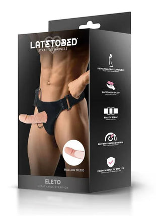 Eleto Detachable Strap-On with Hollow Dildo, Vibration and Remote Control