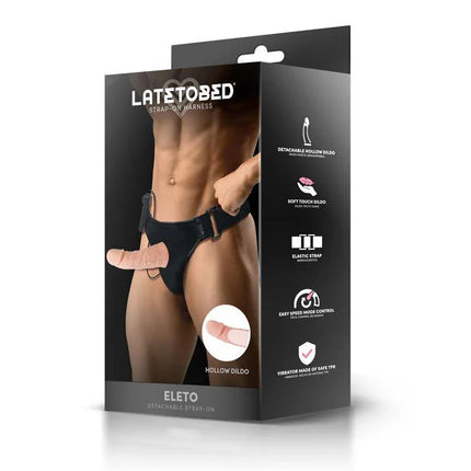 Eleto Detachable Strap-On with Hollow Dildo, Vibration and Remote Control