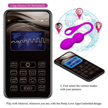 Elvira Vibrating Kegel Balls with App Control
