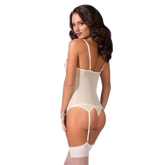 Elegant Emma Corset in black enhancing silhouette with adjustable fit and classic design