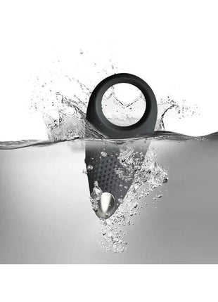Empower Vibrating Ring USB Black with USB charging cable and sleek design for enhanced intimate pleasure