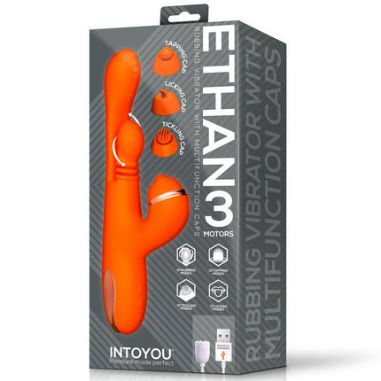 Ethan Vibrator 360º G-spot Massager with Multifunction Caps