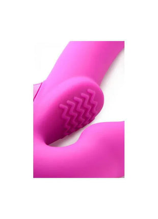 Evoke Vibrating Strapless Strap-On Pink