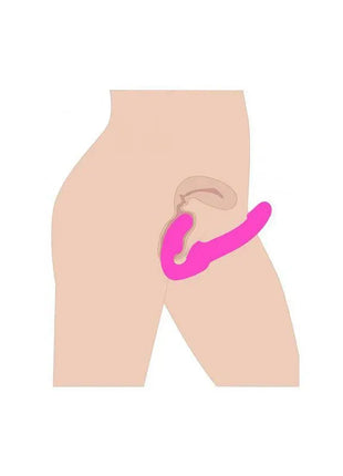 Evoke Vibrating Strapless Strap-On Pink