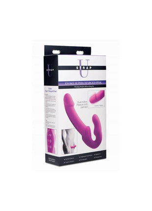 Evoke Vibrating Strapless Strap-On Pink