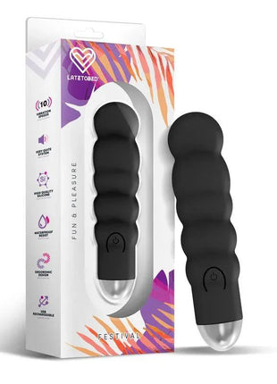 Ewon Stimulator 10 Speeds Black sleek waterproof personal pleasure device with ergonomic design