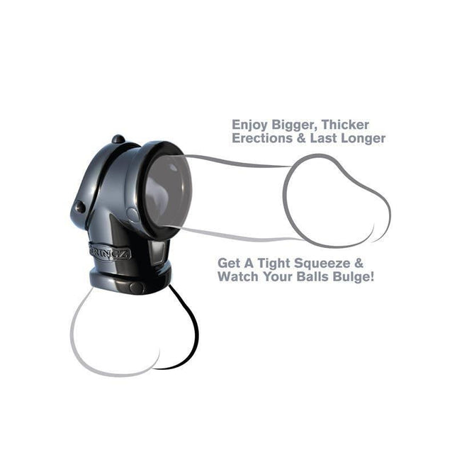 Fantasy C-Ringz Cock Pipe with Ball-Stretcher Black