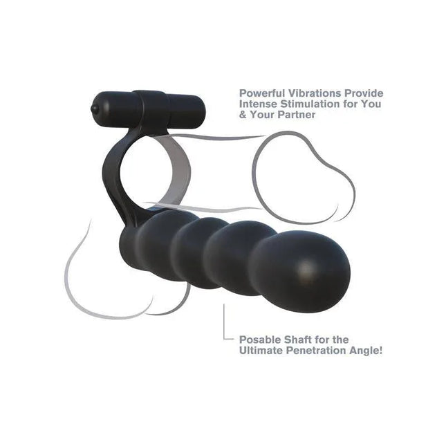 Fantasy C-Ringz Posable Partner Double Penetrator Black
