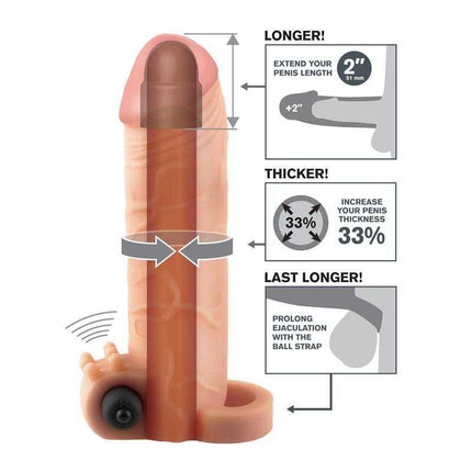 Fantasy X-tensions Vibrating Real Feel Extension 5,1 cm - Flesh