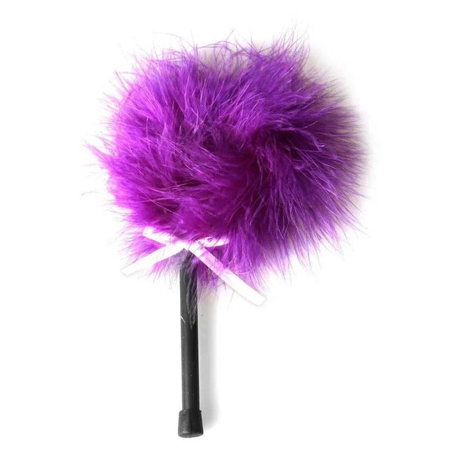 Purple feather tickler with soft marabou feathers for sensual play and intimacy