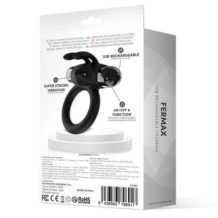 Fermax Vibrating Ring with Rabbit Black
