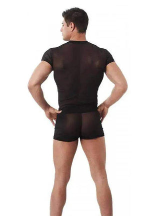 Fishnet Short Sleeve T-shirt Black