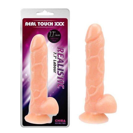 Flexible T-Skin Dildo with Suction Cup 7.7 Flesh